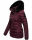 Navahoo Milianaa Damen Winter Steppjacke gefüttert Kapuze Kunstfell B846 Aubergine-Gr.XS