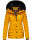 Navahoo Milianaa Damen Winter Steppjacke gefüttert Kapuze Kunstfell B846 Gelb-Gr.M