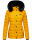 Navahoo Milianaa Damen Winter Steppjacke gefüttert Kapuze Kunstfell B846 Gelb-Gr.M