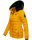 Navahoo Milianaa Damen Winter Steppjacke gefüttert Kapuze Kunstfell B846 Gelb-Gr.M