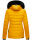 Navahoo Milianaa Damen Winter Steppjacke gefüttert Kapuze Kunstfell B846 Gelb-Gr.M