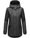 Navahoo Lindraa Damen Parka Regenjacke warm gefüttert Teddyfell Kapuze B847 Schwarz-Gr.XS