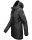 Navahoo Lindraa Damen Parka Regenjacke warm gefüttert Teddyfell Kapuze B847 Schwarz-Gr.XS