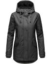 Navahoo Lindraa Damen Parka Regenjacke warm gefüttert Teddyfell Kapuze B847 Schwarz-Gr.XL