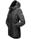 Navahoo Lindraa Damen Parka Regenjacke warm gefüttert Teddyfell Kapuze B847 Schwarz-Gr.XL