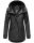 Navahoo Lindraa Damen Parka Regenjacke warm gefüttert Teddyfell Kapuze B847 Schwarz-Gr.XL