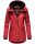 Navahoo Lindraa Damen Parka Regenjacke warm gefüttert Teddyfell Kapuze B847 Rot-Gr.XS