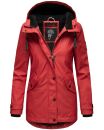Navahoo Lindraa Damen Parka Regenjacke warm gefüttert Teddyfell Kapuze B847 Rot-Gr.L