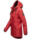 Navahoo Lindraa Damen Parka Regenjacke warm gefüttert Teddyfell Kapuze B847 Rot-Gr.L