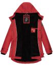 Navahoo Lindraa Damen Parka Regenjacke warm gefüttert Teddyfell Kapuze B847 Rot-Gr.L