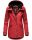 Navahoo Lindraa Damen Parka Regenjacke warm gefüttert Teddyfell Kapuze B847 Rot-Gr.L