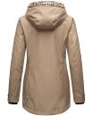 Navahoo Lindraa Damen Parka Regenjacke warm gefüttert Teddyfell Kapuze B847 Taupe-Gr.XS