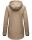 Navahoo Lindraa Damen Parka Regenjacke warm gefüttert Teddyfell Kapuze B847 Taupe-Gr.XS