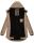 Navahoo Lindraa Damen Parka Regenjacke warm gefüttert Teddyfell Kapuze B847 Taupe-Gr.S