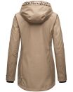 Navahoo Lindraa Damen Parka Regenjacke warm gefüttert Teddyfell Kapuze B847 Taupe-Gr.L