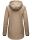 Navahoo Lindraa Damen Parka Regenjacke warm gefüttert Teddyfell Kapuze B847 Taupe-Gr.L