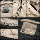 Navahoo Lindraa Damen Parka Regenjacke warm gefüttert Teddyfell Kapuze B847 Taupe-Gr.XL