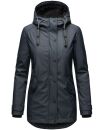 Navahoo Lindraa Damen Parka Regenjacke warm gefüttert Teddyfell Kapuze B847 Navy-Gr.M
