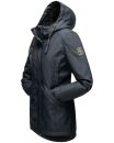 Navahoo Lindraa Damen Parka Regenjacke warm gefüttert Teddyfell Kapuze B847 Navy-Gr.XL