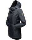 Navahoo Lindraa Damen Parka Regenjacke warm gefüttert Teddyfell Kapuze B847 Navy-Gr.XXXL