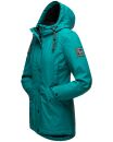 Navahoo Lindraa Damen Parka Regenjacke warm gefüttert Teddyfell Kapuze B847 Dunkelgrün-Gr.XS
