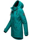 Navahoo Lindraa Damen Parka Regenjacke warm gefüttert Teddyfell Kapuze B847 Dunkelgrün-Gr.S