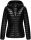 Marikoo Jaylaa Damen Steppjacke mit Kapuze gesteppt B848 Schwarz-Gr.S