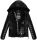 Marikoo Jaylaa Damen Steppjacke mit Kapuze gesteppt B848 Schwarz-Gr.L