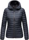 Marikoo Jaylaa Damen Steppjacke mit Kapuze gesteppt B848 Navy-Gr.M