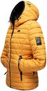 Marikoo Jaylaa Damen Steppjacke mit Kapuze gesteppt B848 Gelb-Gr.XS
