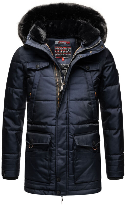 Navahoo Luaan Herren Winterjacke Parka mit Kapuze B849 Navy-Gr.XL