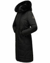 Navahoo Fahmiyaa Damen lange Winterjacke Mantel gesteppt B850 Schwarz-Gr.XS