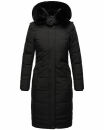 Navahoo Fahmiyaa Damen lange Winterjacke Mantel gesteppt B850 Schwarz-Gr.S