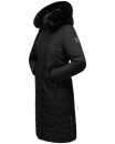 Navahoo Fahmiyaa Damen lange Winterjacke Mantel gesteppt B850 Schwarz-Gr.S