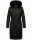 Navahoo Fahmiyaa Damen lange Winterjacke Mantel gesteppt B850 Schwarz-Gr.S
