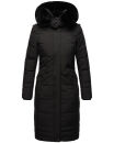 Navahoo Fahmiyaa Damen lange Winterjacke Mantel gesteppt B850 Schwarz-Gr.M