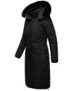 Navahoo Fahmiyaa Damen lange Winterjacke Mantel gesteppt B850 Schwarz-Gr.M