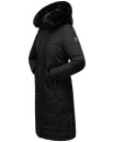 Navahoo Fahmiyaa Damen lange Winterjacke Mantel gesteppt B850 Schwarz-Gr.M