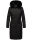 Navahoo Fahmiyaa Damen lange Winterjacke Mantel gesteppt B850 Schwarz-Gr.M