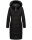 Navahoo Fahmiyaa Damen lange Winterjacke Mantel gesteppt B850 Schwarz-Gr.M
