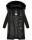Navahoo Fahmiyaa Damen lange Winterjacke Mantel gesteppt B850 Schwarz-Gr.XL