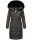 Navahoo Fahmiyaa Damen lange Winterjacke Mantel gesteppt B850 Anthrazit-Gr.XS