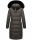 Navahoo Fahmiyaa Damen lange Winterjacke Mantel gesteppt B850 Anthrazit-Gr.XS