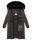 Navahoo Fahmiyaa Damen lange Winterjacke Mantel gesteppt B850 Anthrazit-Gr.XS