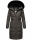 Navahoo Fahmiyaa Damen lange Winterjacke Mantel gesteppt B850 Anthrazit-Gr.S