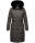 Navahoo Fahmiyaa Damen lange Winterjacke Mantel gesteppt B850 Anthrazit-Gr.S