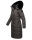 Navahoo Fahmiyaa Damen lange Winterjacke Mantel gesteppt B850 Anthrazit-Gr.S