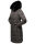 Navahoo Fahmiyaa Damen lange Winterjacke Mantel gesteppt B850 Anthrazit-Gr.S