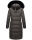Navahoo Fahmiyaa Damen lange Winterjacke Mantel gesteppt B850 Anthrazit-Gr.S
