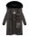 Navahoo Fahmiyaa Damen lange Winterjacke Mantel gesteppt B850 Anthrazit-Gr.S